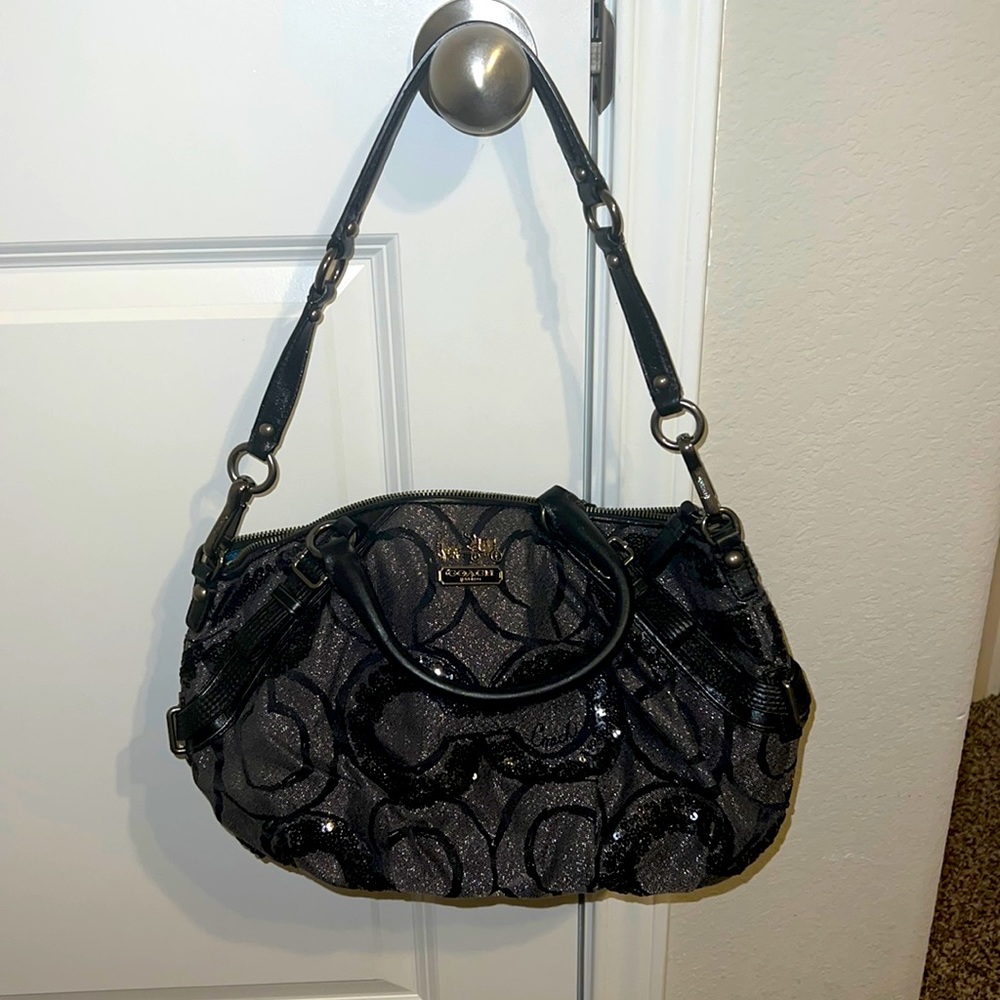 Vintage black Coach purse